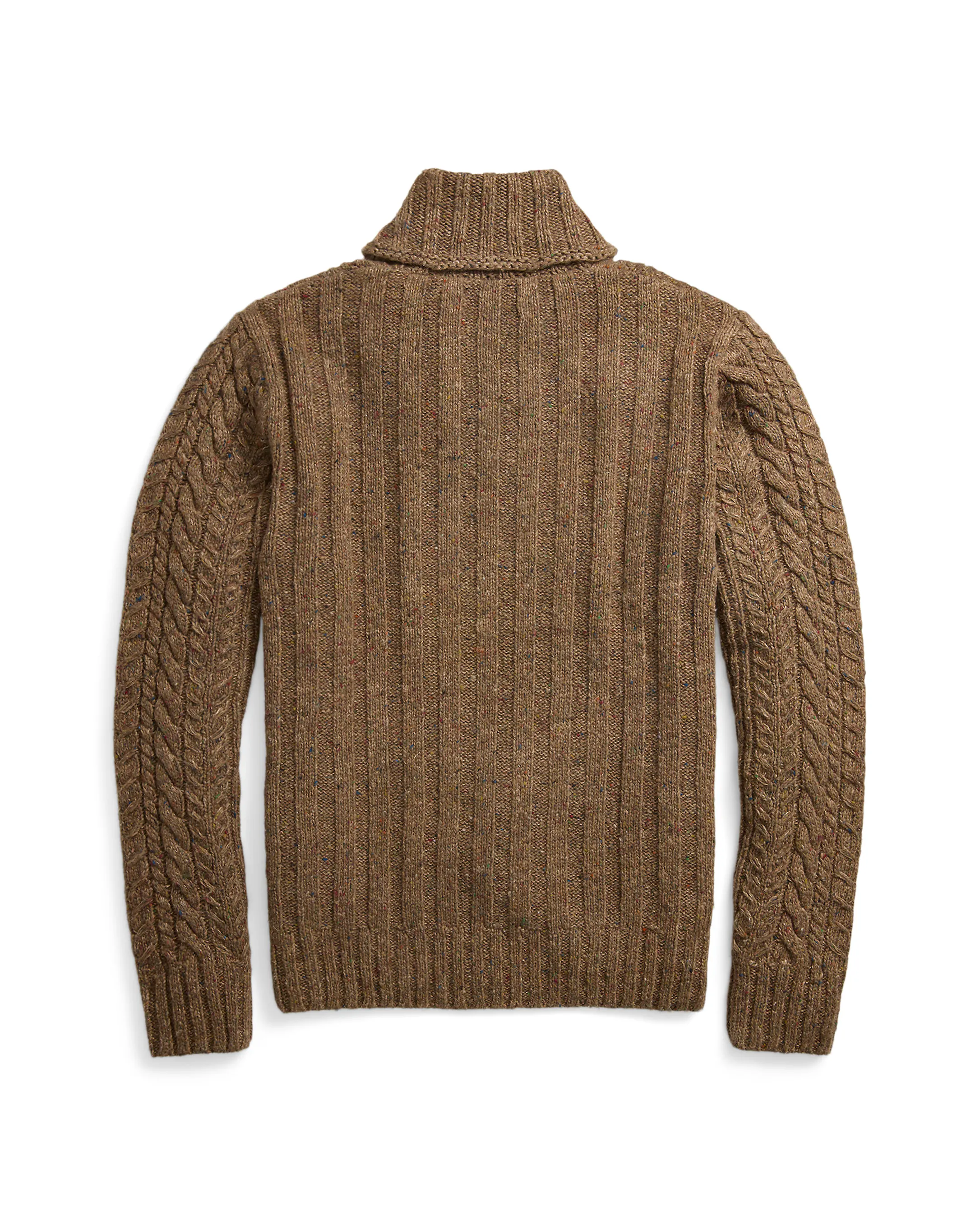 RRL Cable Knit Shawl Cardigan Sweater - Brown Heather | Cardigan RRL Cable Knit Shawl Cardigan Sweater - Brown Heather | Cardigan